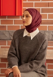 DUBLIN JACQUARD HIJAB CLARET RED