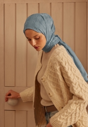 HOUNDSTOE JACQUARD HIJAB LIGHT BLUE