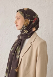 HAZEL PATTERN HIJAB COFFEE