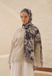 LAVINIA PATTERN RAMI HIJAB ANTHRACITE