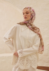 MARGARIT PATTERN RAMI HIJAB MILK COFFEE