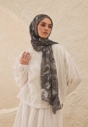 SUMMER ROSE PATTERN RAMI HIJAB SILVER