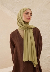 JERSEY COTTON HIJAB GREEN ALMOND