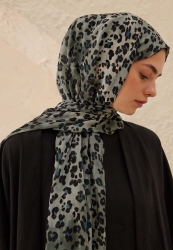 LEOPARD PATTERN RAMI HIJAB BLUE