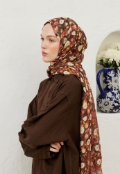 AGNES PATTERN RAMI HIJAB DRIED ROSE