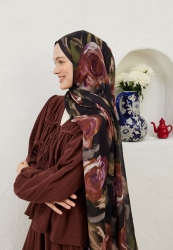 SUMMER ROSE PATTERN RAMI HIJAB DRIED ROSE