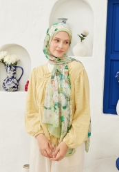 LINDA PATTERN RAMI HIJAB LIGHT GREEN