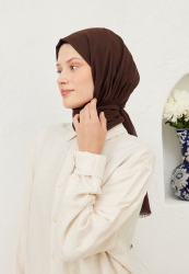 THIN COTTON VOULE HIJAB COFFEE BEAN