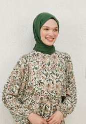 THIN COTTON VOULE HIJAB DARK GREEN