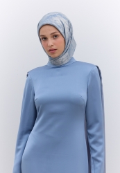 LUXURY SHINE SCARF SKY BLUE