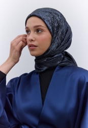 LUXURY SHINE SCARF NIGHT BLUE