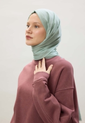 THIN COTTON VOILE HIJAB CYAN