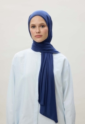 JERSEY COTTON HIJAB DARK BLUE