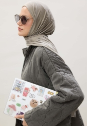 JERSEY COTTON HIJAB METALLIC GRAY