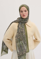 NORDIC PAISLEY DESEN ŞAL YEŞİL