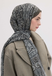 NORDIC PAISLEY DESEN ŞAL ANTRASİT