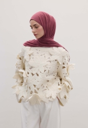 BAMBOO COMBED HIJAB DRIED ROSE