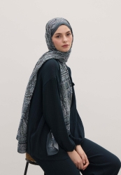 NORDIC PAISLEY DESEN ŞAL OKYANUS