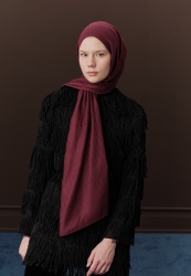 PREMIUM WOOL PLAIN HIJAB CLARET RED