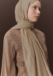 PREMIUM WOOL PLAIN HIJAB NUDE