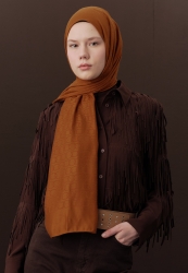 PREMIUM WOOL PLAIN HIJAB CINNAMON BAR