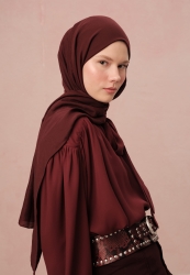 COTTON CRASH HIJAB DARK BURGUNDY