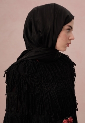 WAVE JACQUARD HIJAB BLACK