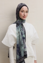 CARINA PATTERN SILK CREPE HIJAB LAVENDER